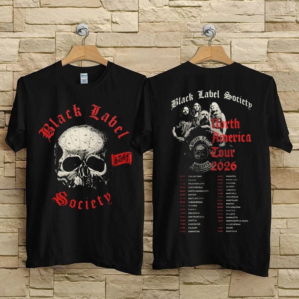 Classic Black Label Society Tour 2026 Collection  S-235XL Tee B07.390