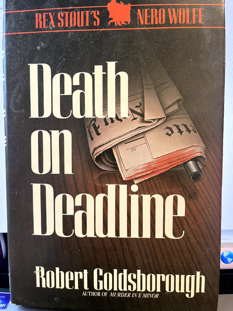 Death on Deadline by Robert Goldsborough (1987, Hardcover)