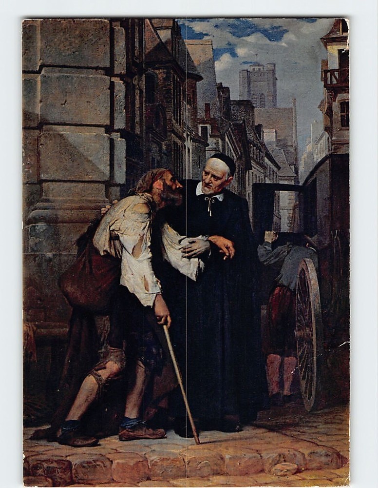 Postcard Tableau de Pierre Brisset l eglise de Saint Nicolas des Champs France
