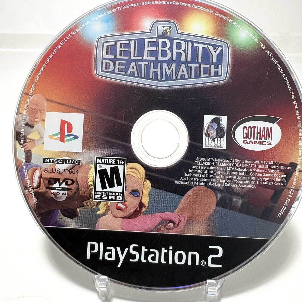MTV Celebrity Deathmatch Playstation 2 PS2 Loose DISC ONLY Tested