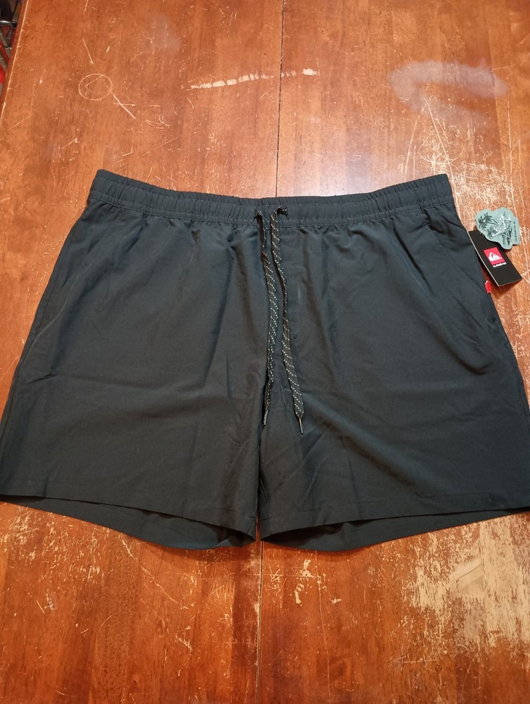 Quiksilver Men's Black Drawstring Elastic Waistband Stretch Shorts Size 2XL