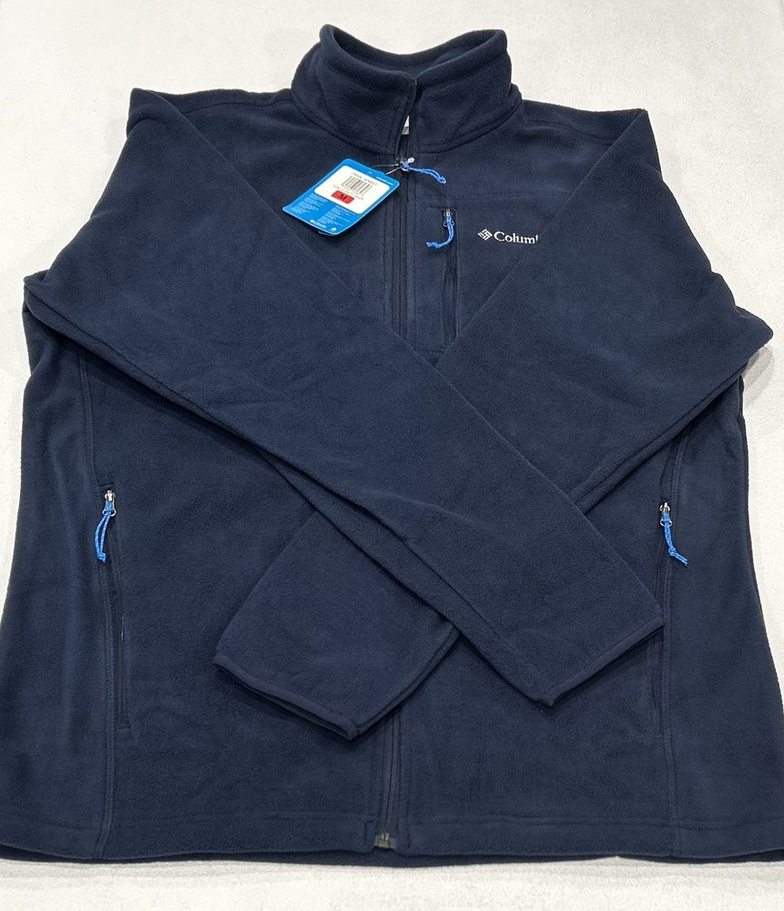 Columbia Men's Regular Fit Full Zip Fleece Jacket in Collegia Navy Size M