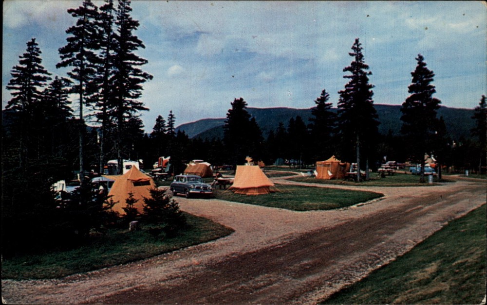 Camping Grounds Ingonish Cape Breton Nova Scotia Canada vintage postcard s289