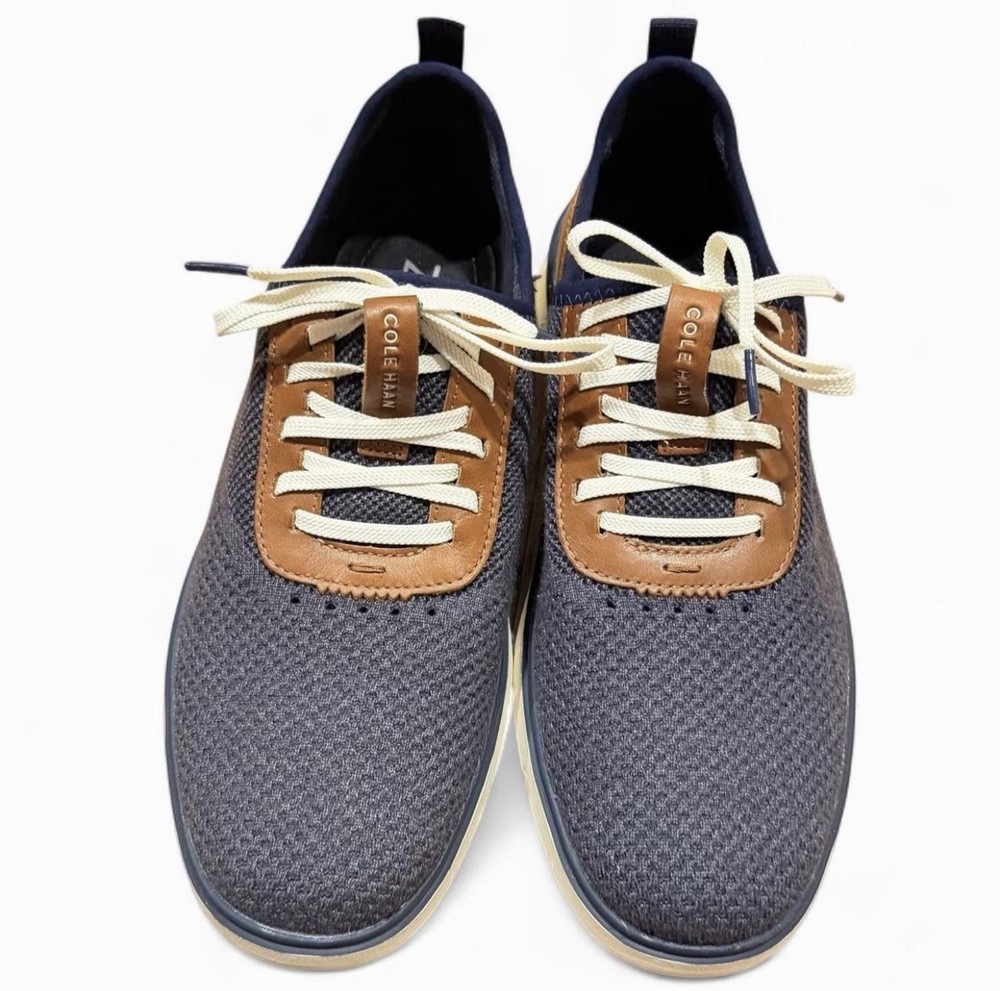 Cole Haan Zerogrand Navy Brown Sneakers Men’s US 11 Lightweight Casual Shoes NEW
