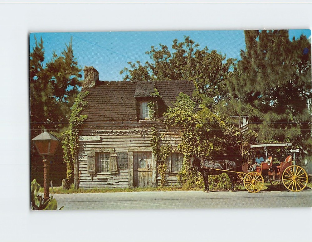 Postcard Oldest School House Saint George Street St. Augustine Florida USA