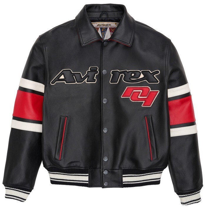 Avirex Men’s Black Legend Genuine Cowhide Leather Motorcycle Jacket