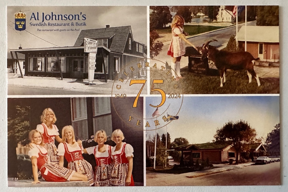 Al Johnson's Swedish Restaurant - Sister Bay, Wisconsin postcard