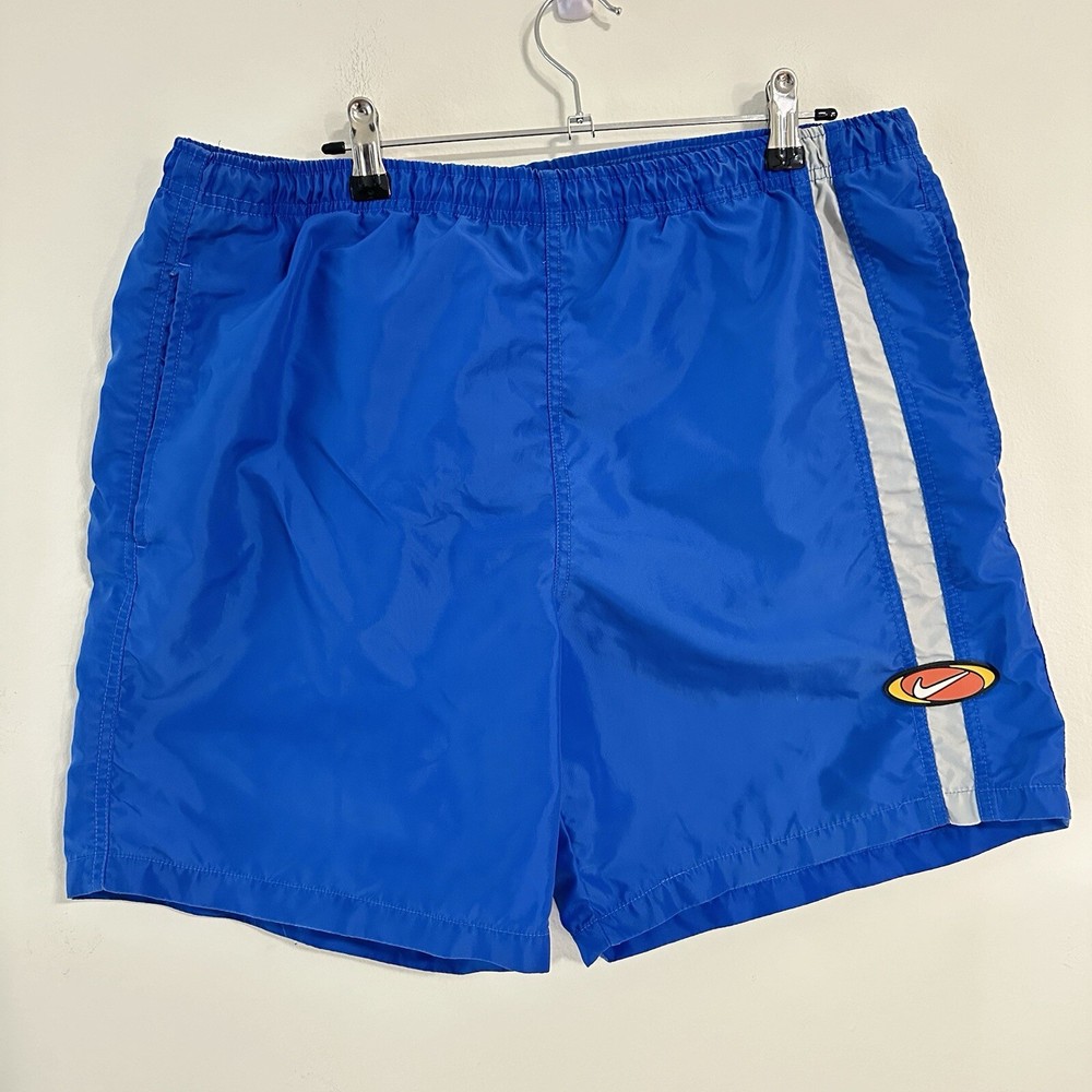 Nike Men’s Swim Shorts Mesh Lined Outdoor Elastic Drawstring Blue Size Medium
