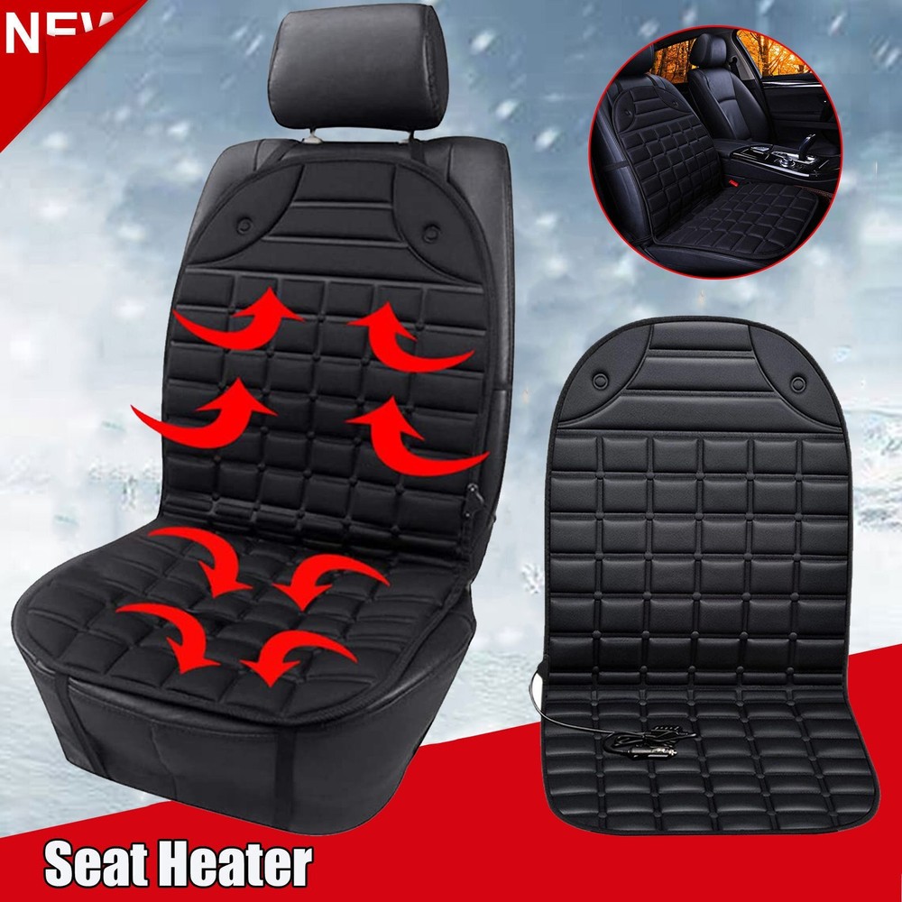 Luxury Heated Car Seat Cushion Heater Aftermarket Universal Fit 12V Cold Winter