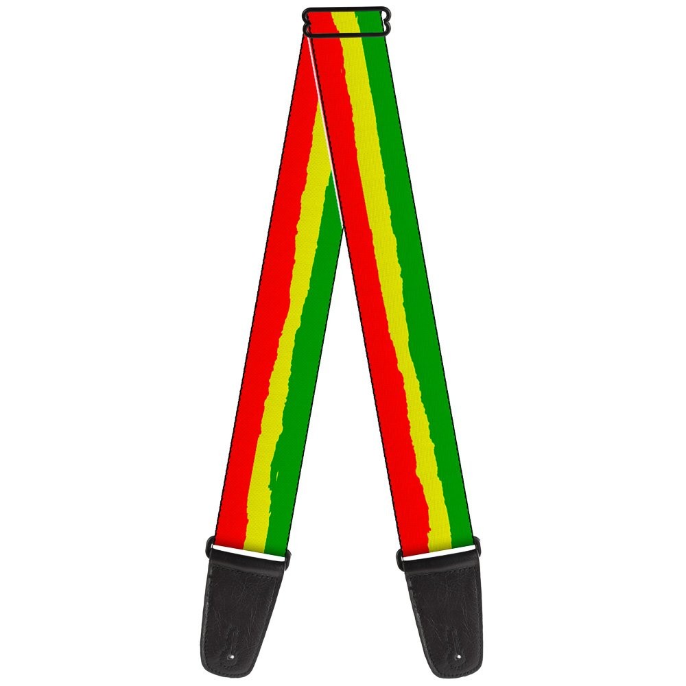 Guitar Strap - Rasta Stripes Painted Green/Yellow/Red ACC NEWAnother great item from Rarewaves USA | Free delivery!