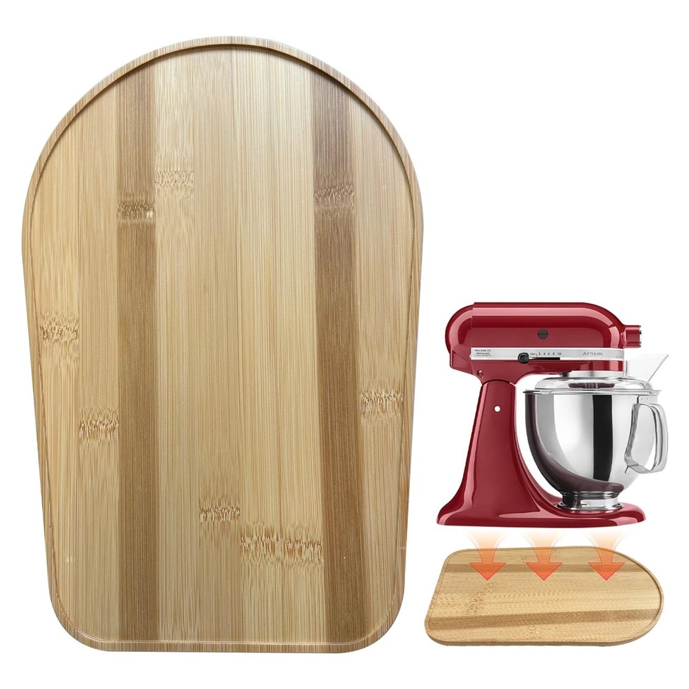 Bamboo Mixer Slider Mat for Kitchenaid 4.5-5 Qt Stand Mixer Non-Slip Kitchen Accessory