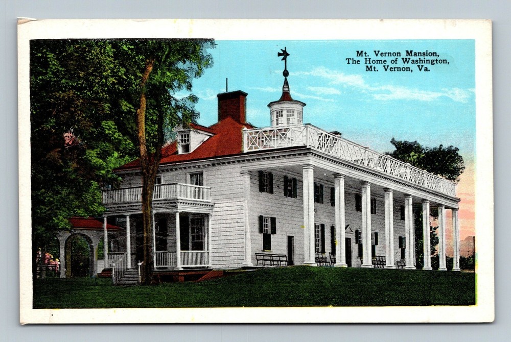 Mt Vernon Mansion The Home Of Washington Virginia VA Postcard UNPOSTED