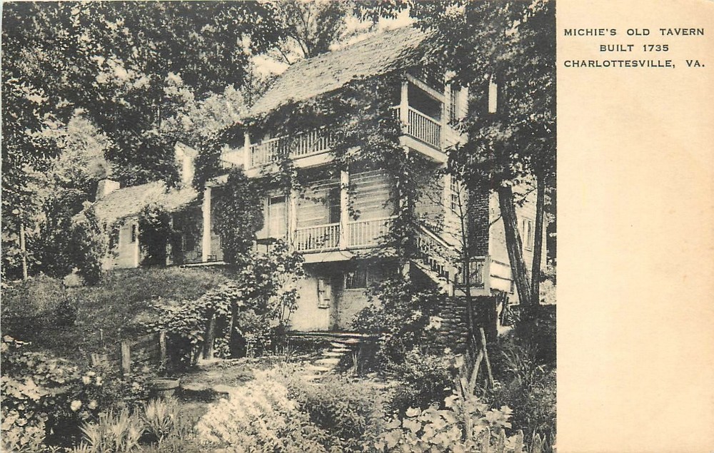 1920s Charlottesville Virginia Michie's Old Tavern occupation Postcard 26-1722