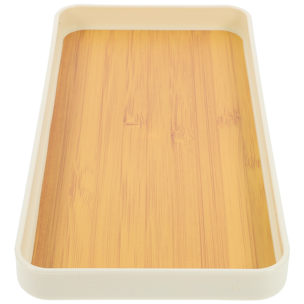 Rustic Wood Grain Rectangular Snack Tray for Fruit Serving