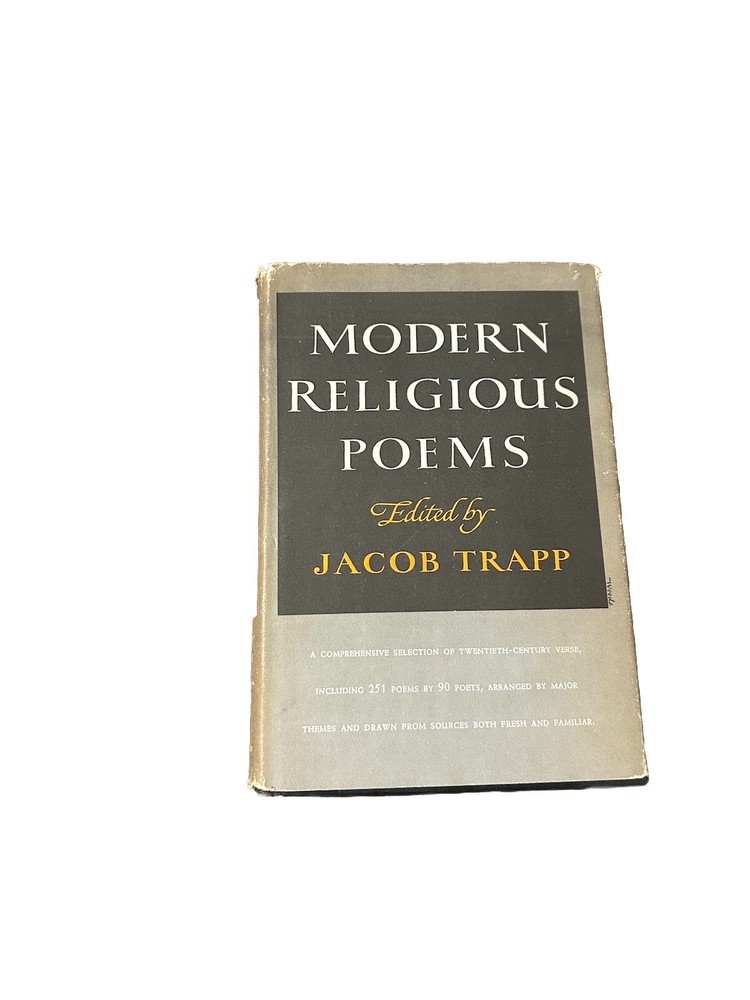 Modern Religious Poems edited by Jacob Trapp 1964 First Edition HCDJ