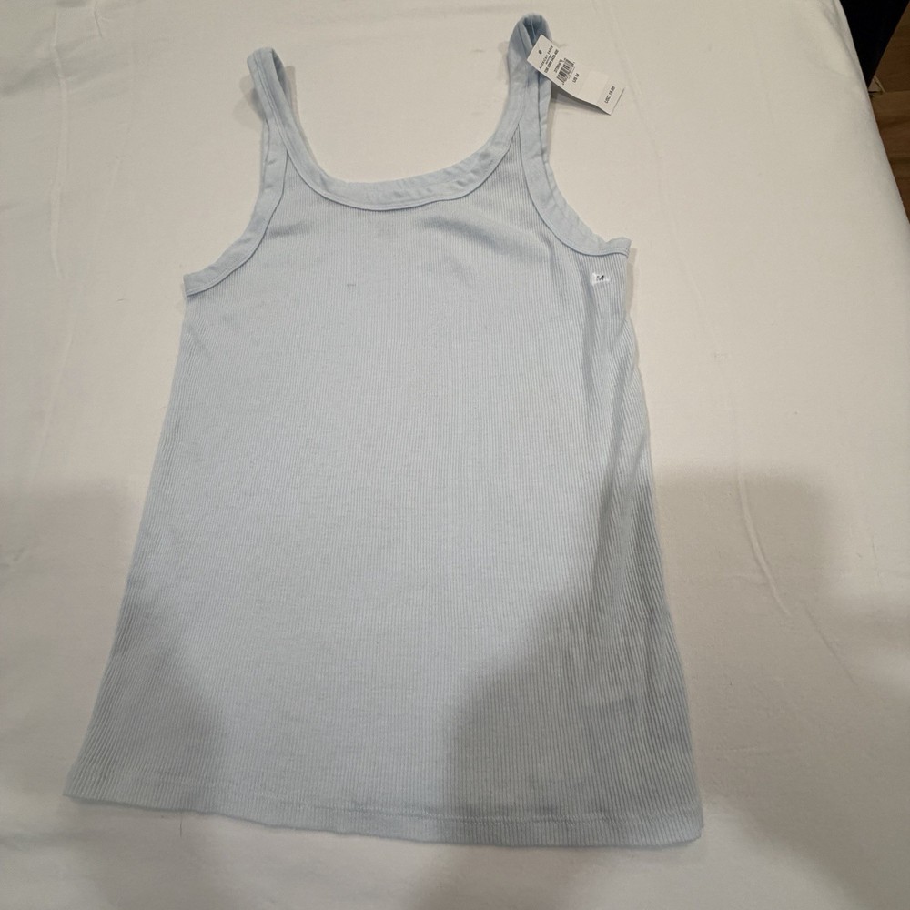 American Eagle Tank Top Light Blue Ribbed Size: M **READ Description** NWT