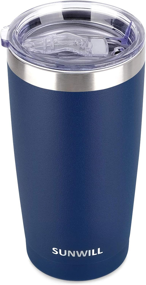 SUNWILL Travel Coffee Tumbler 20 Oz, Insulated Mug with Lid, Stainless Steel Cup