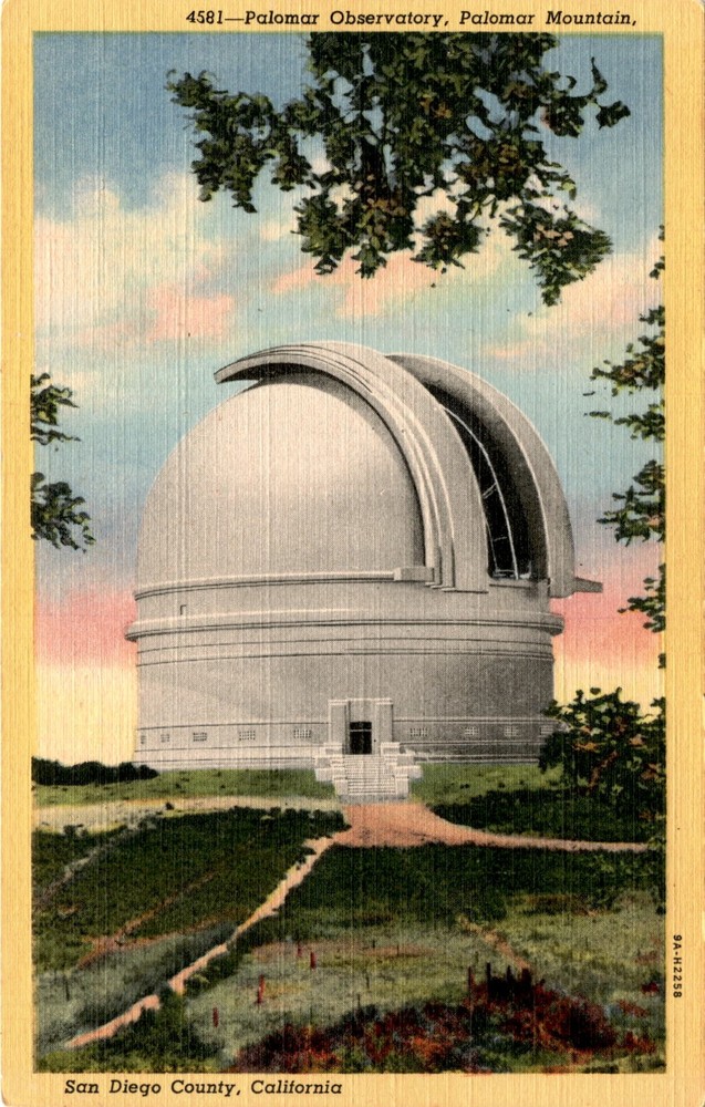 Palomar Observatory, Palomar Mountain, San Diego County, California, Postcard