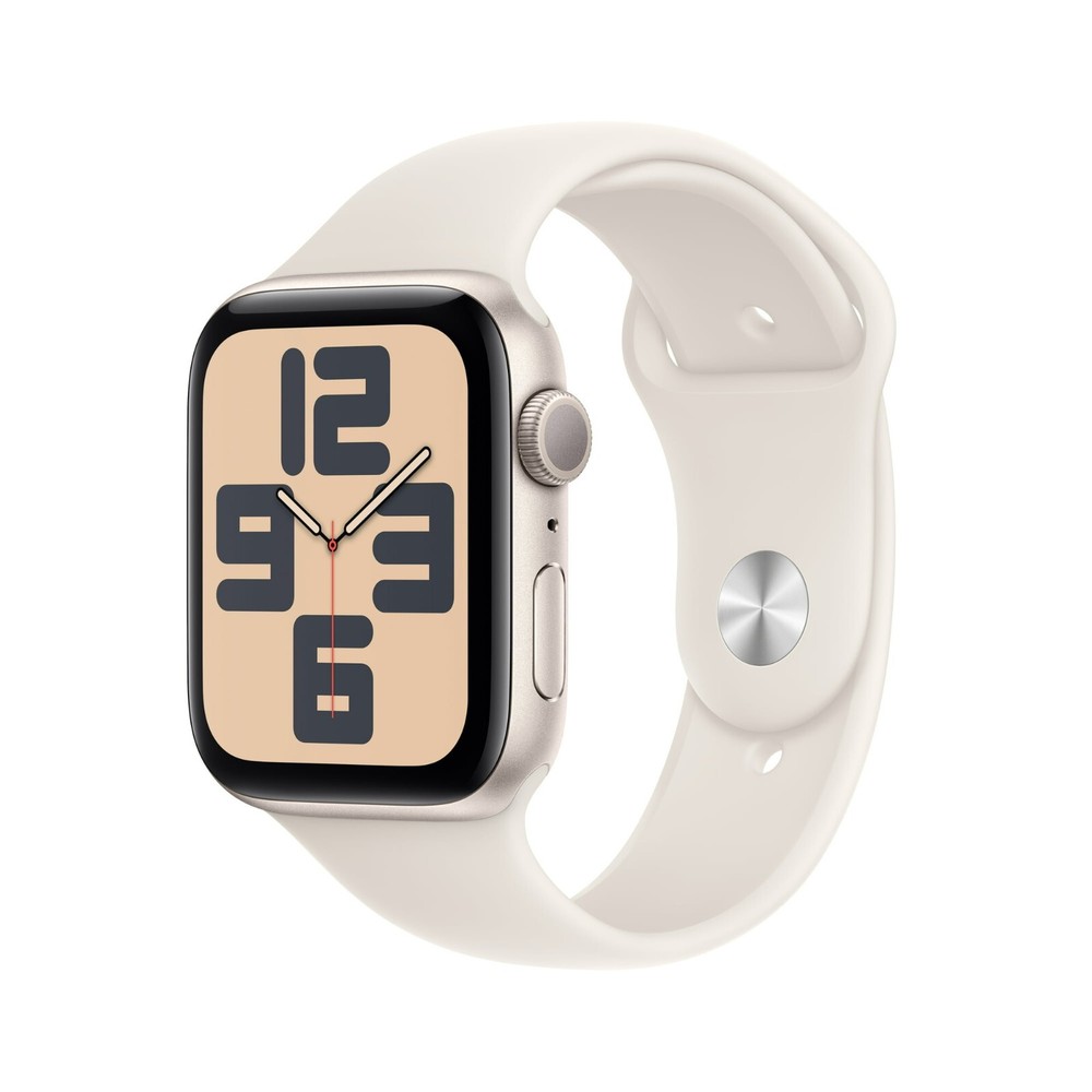 Apple Watch SE 2nd Gen 44mm Starlight Aluminum GPS with Sport Band A2723