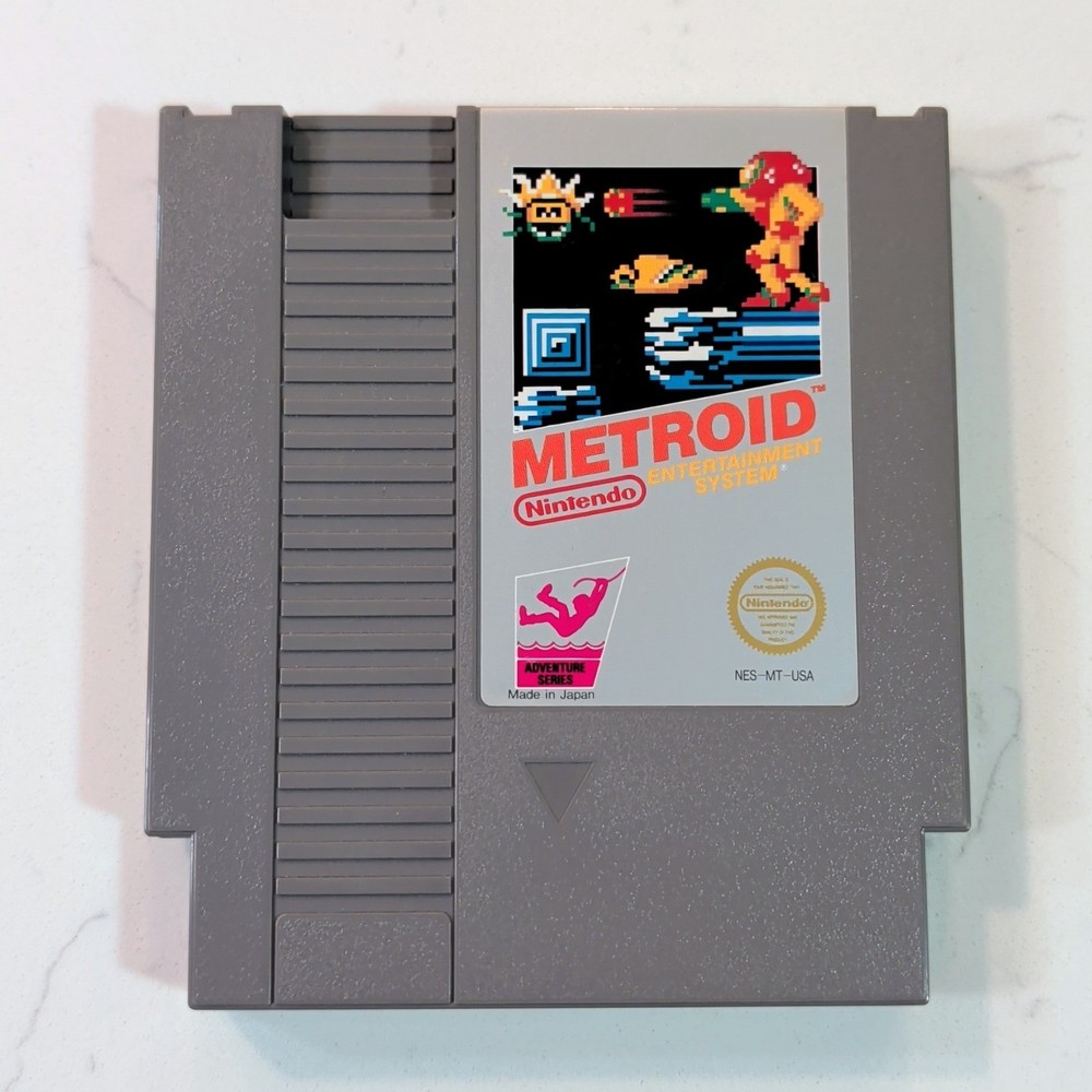 Metroid (Nintendo NES, 1987) Authentic Tested / Cleaned w/ OEM Sleeve