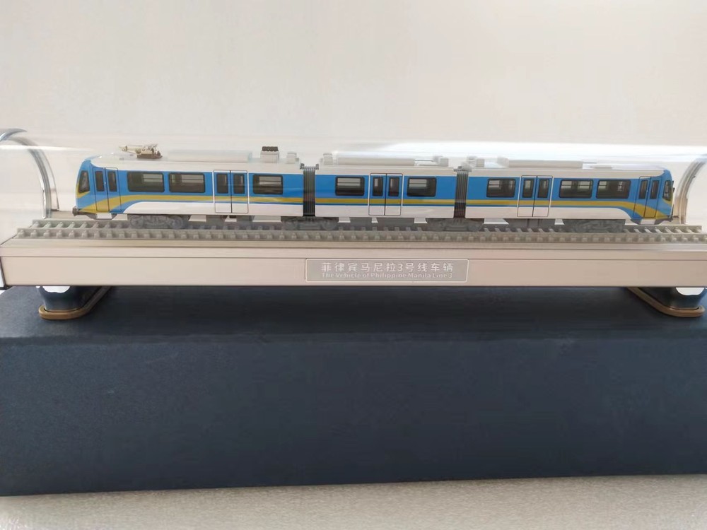 1:160 The Philippines Manila Line 3 Train Metro Tram Diecast Vehicle Model