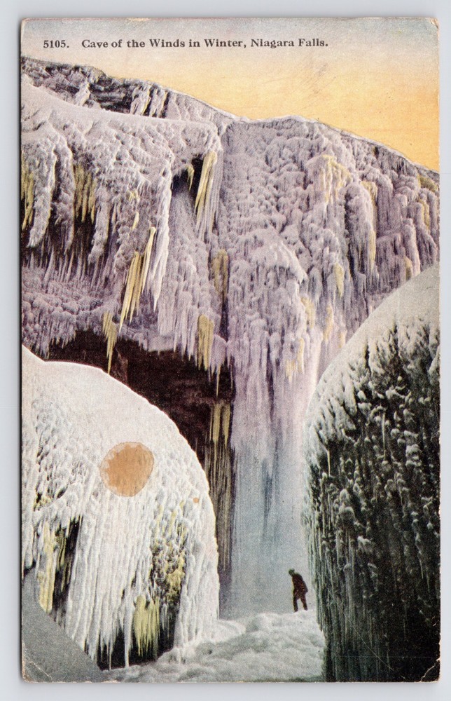 Cave of the Winds Winter Ice Waterfall Niagara Falls New York NY c1908 Postcard