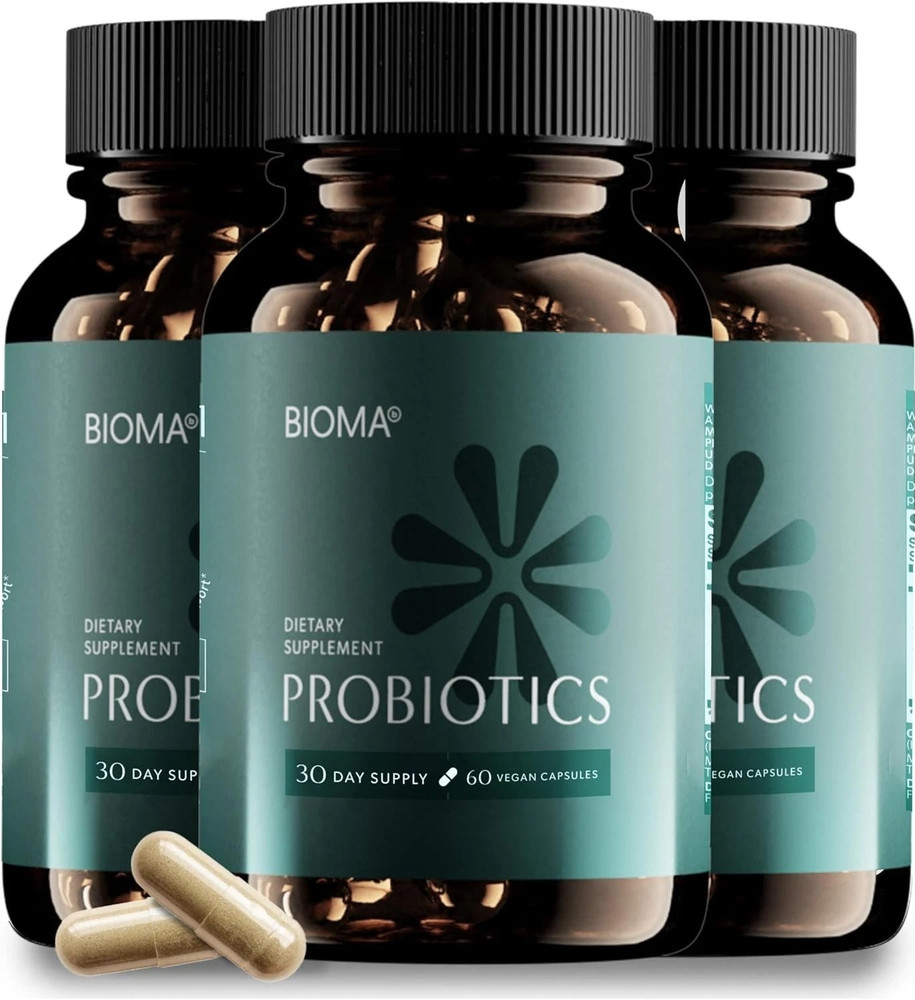 (3 PACK) Bioma Probiotics Digestive Health Probiotic Gut Support for Men & Women
