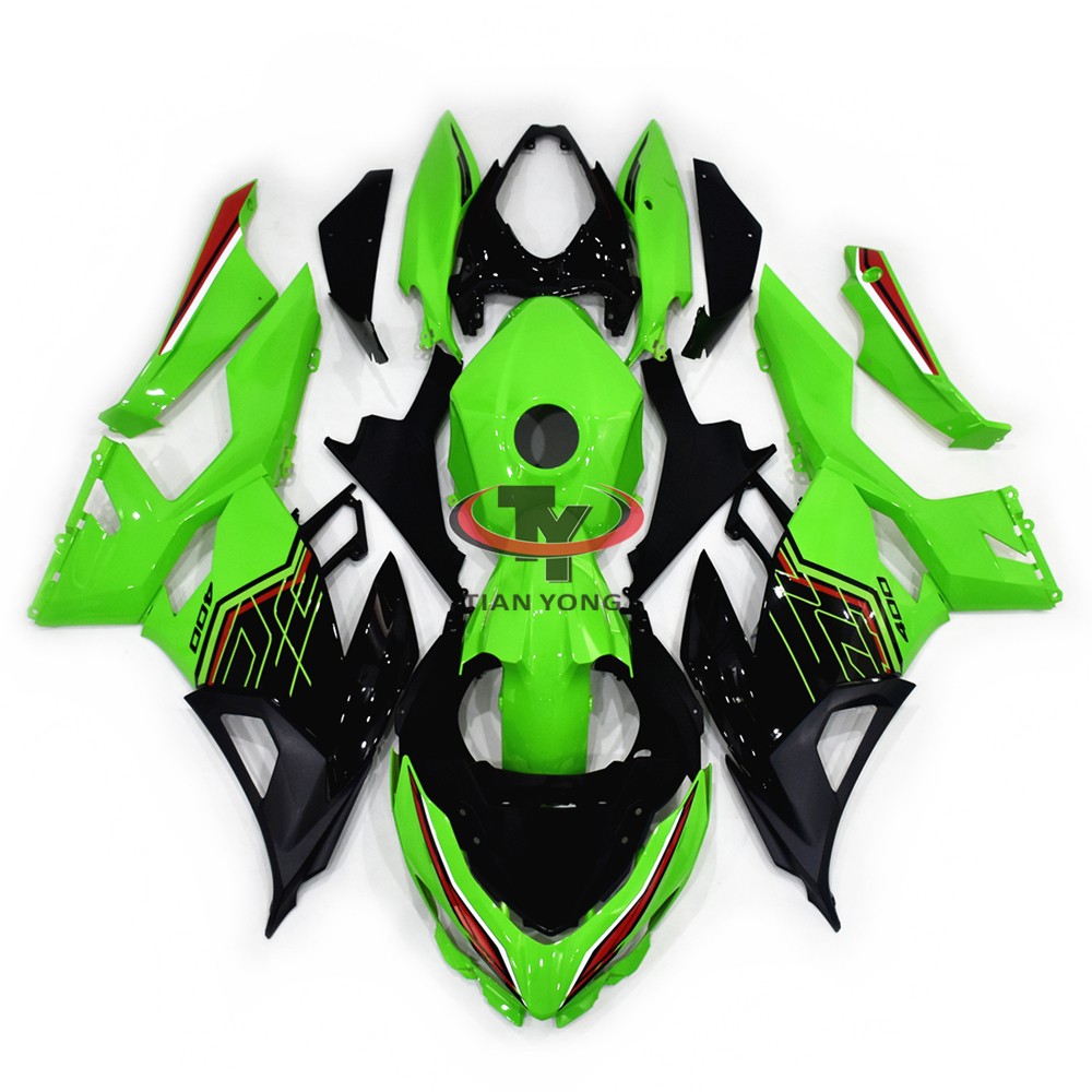 Green Black Injection KRT Set Fairing Fit for Kawasaki 2018-2023 NINJA 400 EX400