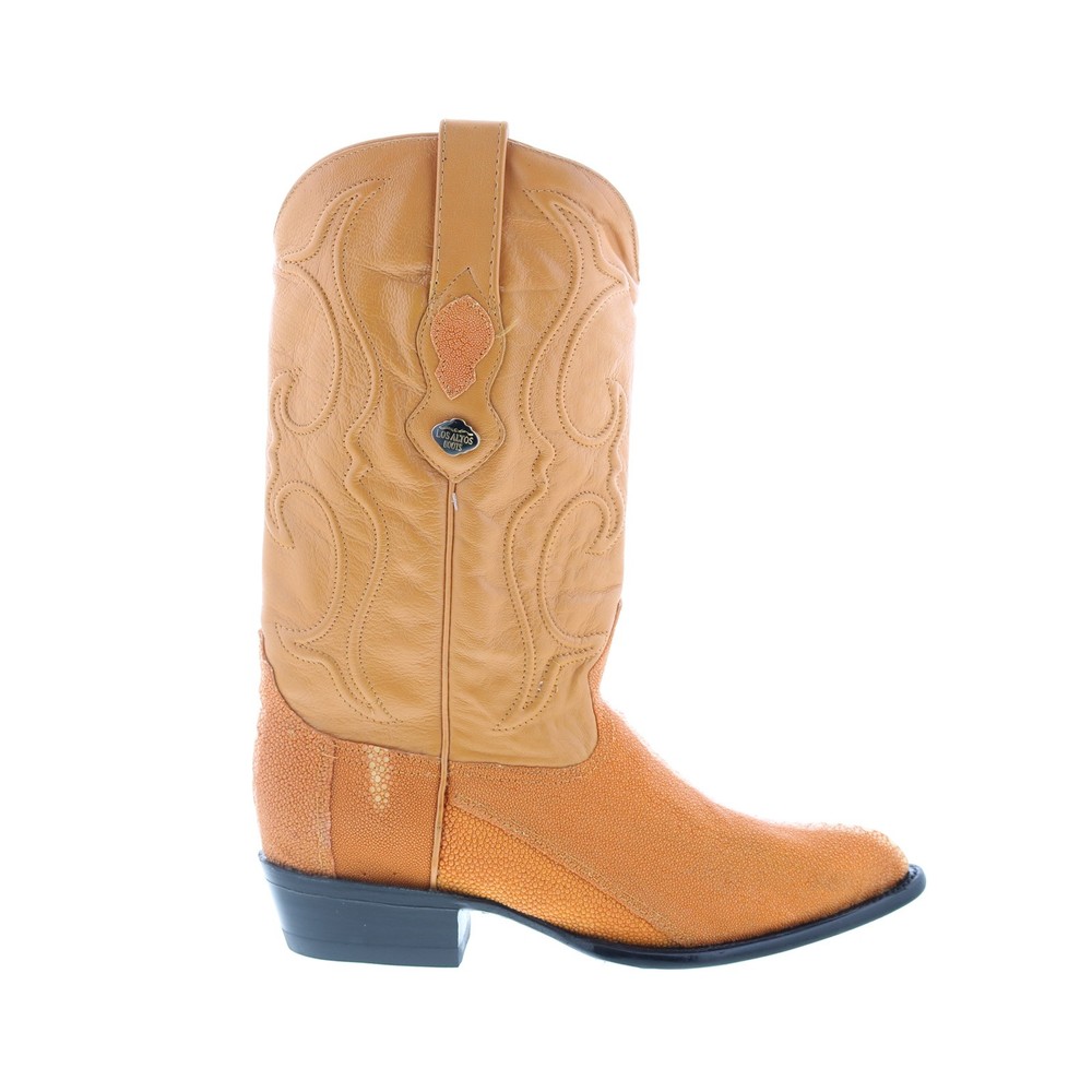 Los Altos J-Toe Stingray Rowstone Mens Yellow Wide Cowboy Western Boots