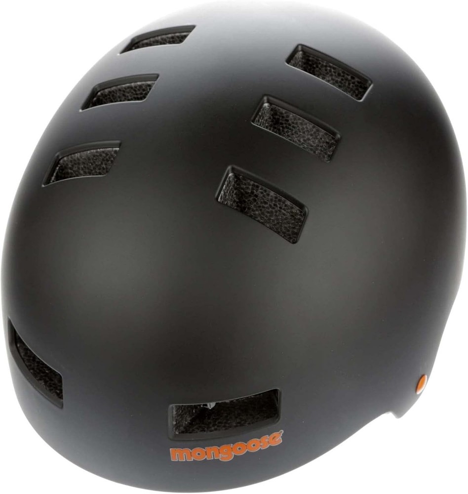 Mongoose BMX Skate Helmet Black Hardshell - Large - 60-62cm Youth/Adult