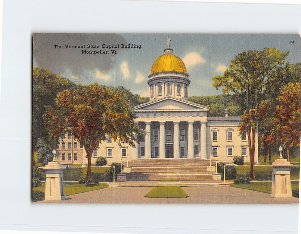 Postcard The Vermont State Capitol Building Montpelier USA