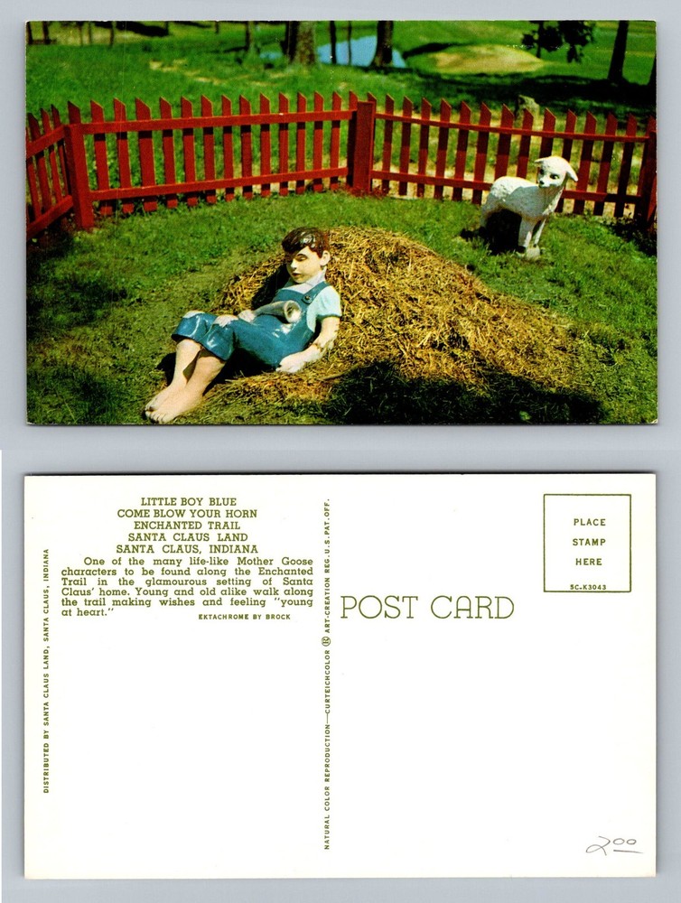 Santa Claus, IN-Indiana, Little Boy Blue Trail Santa Claus Land Vintage Postcard