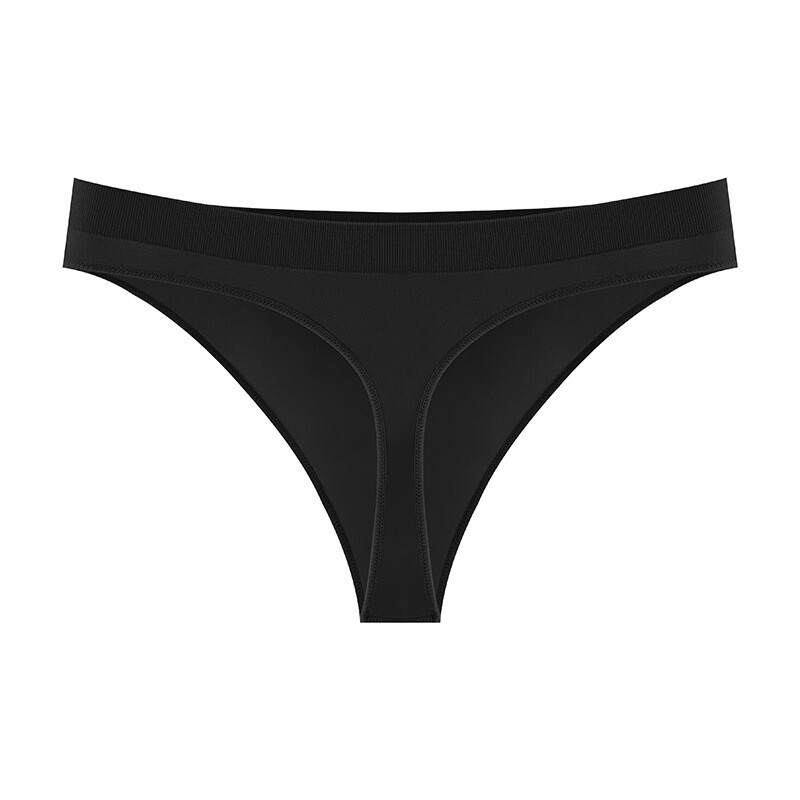 Thong Panties Sexy Seamless Sports Panties Low Waist Seamless Solid Triangles