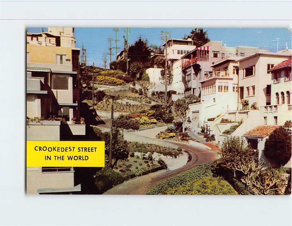 Postcard Lombard Street San Francisco California USA