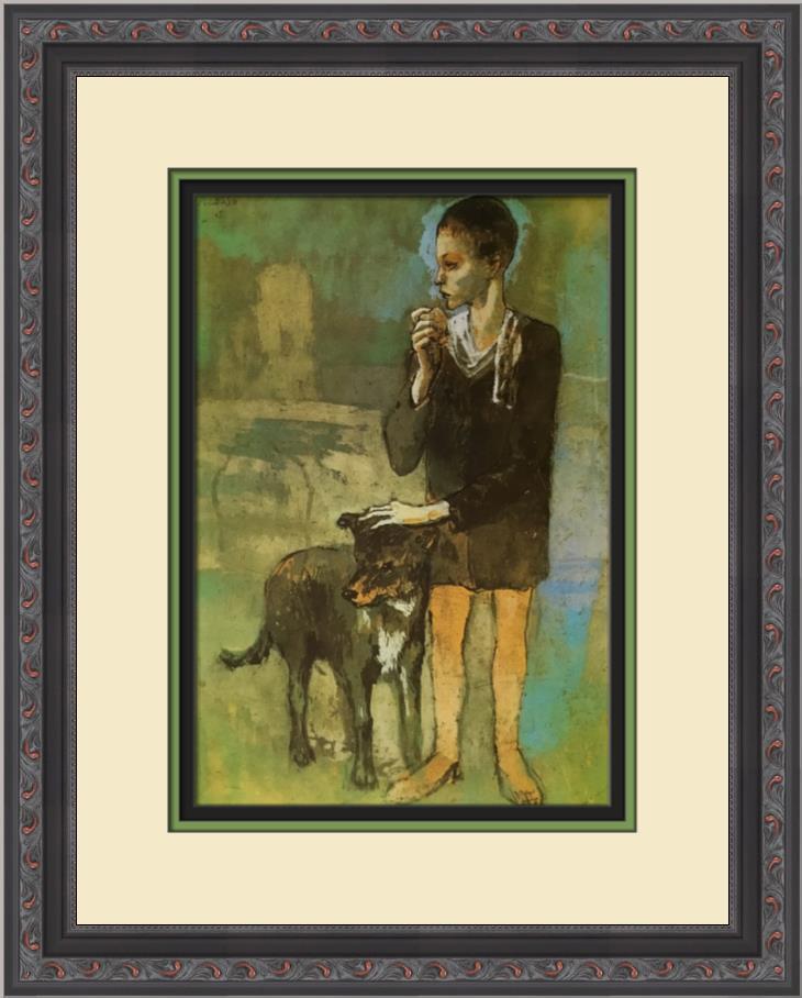 Pablo Picasso Boy with Dog Custom Framed Print
