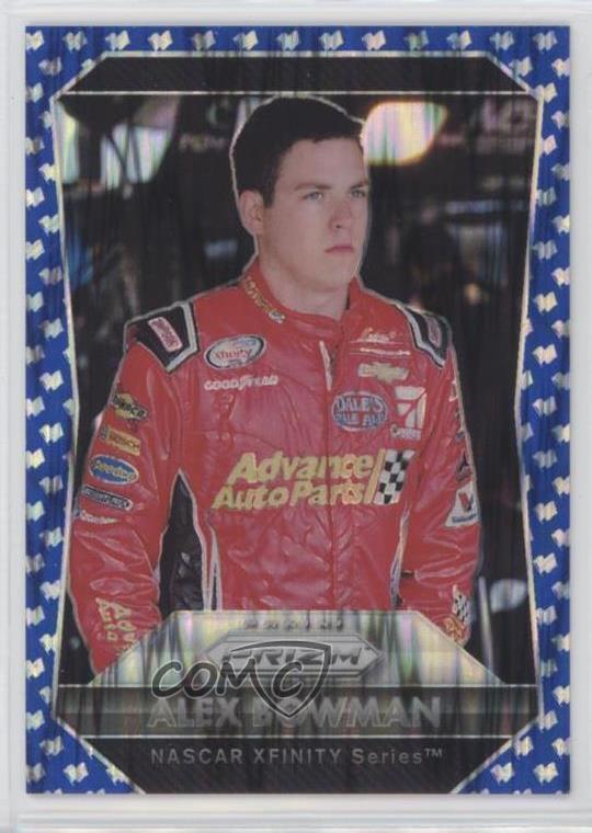 2016 Panini Prizm NASCAR Blue Flag Prizm /99 Alex Bowman #7