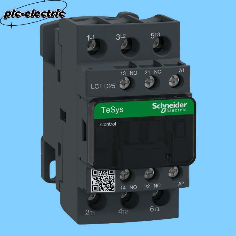 LC1D25F7 NEW Schneider 25A, 15HP at 480VAC,3 phase, 3 NO, 110VAC 50/60Hz coil