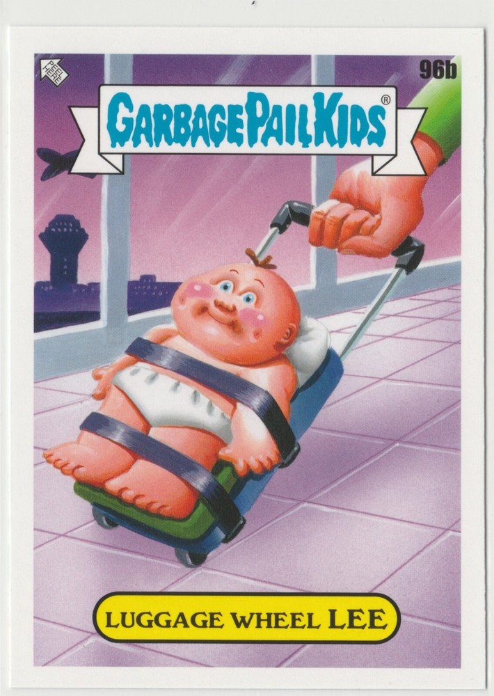 Vintage Garbage Pail Kids GPK 2021 Luggage Wheel Lee #96b Vacation Sticker