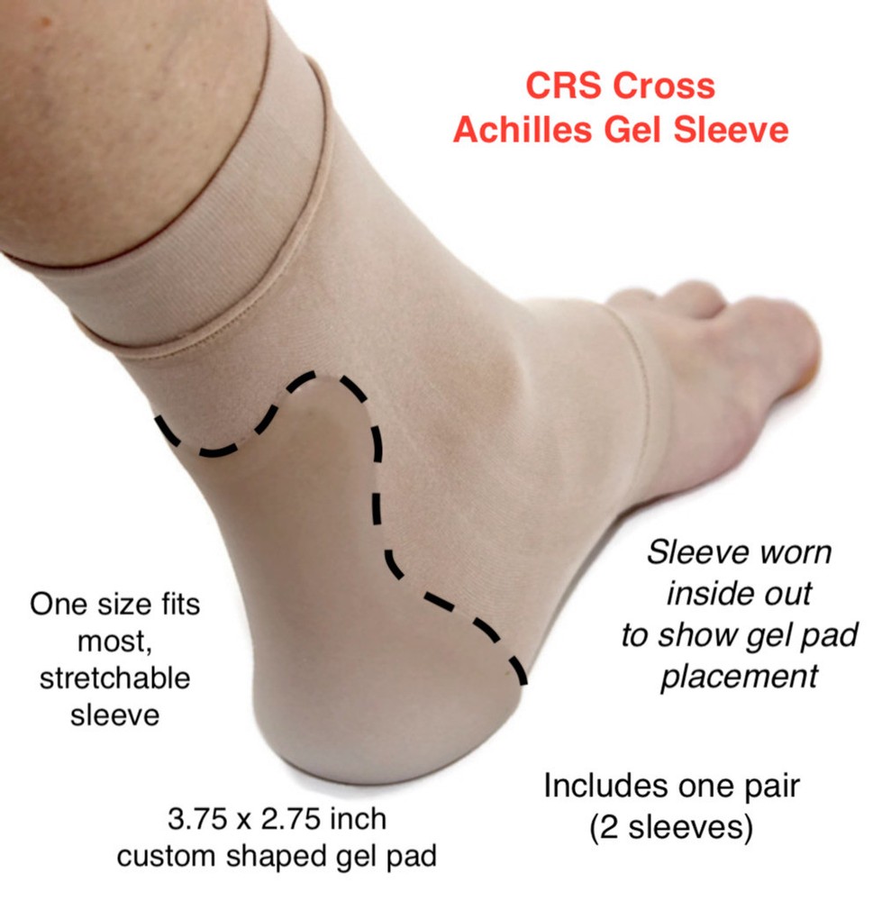 CRS Cross Achilles Heel Gel Sleeve Pair with Padded Heel Support-image
