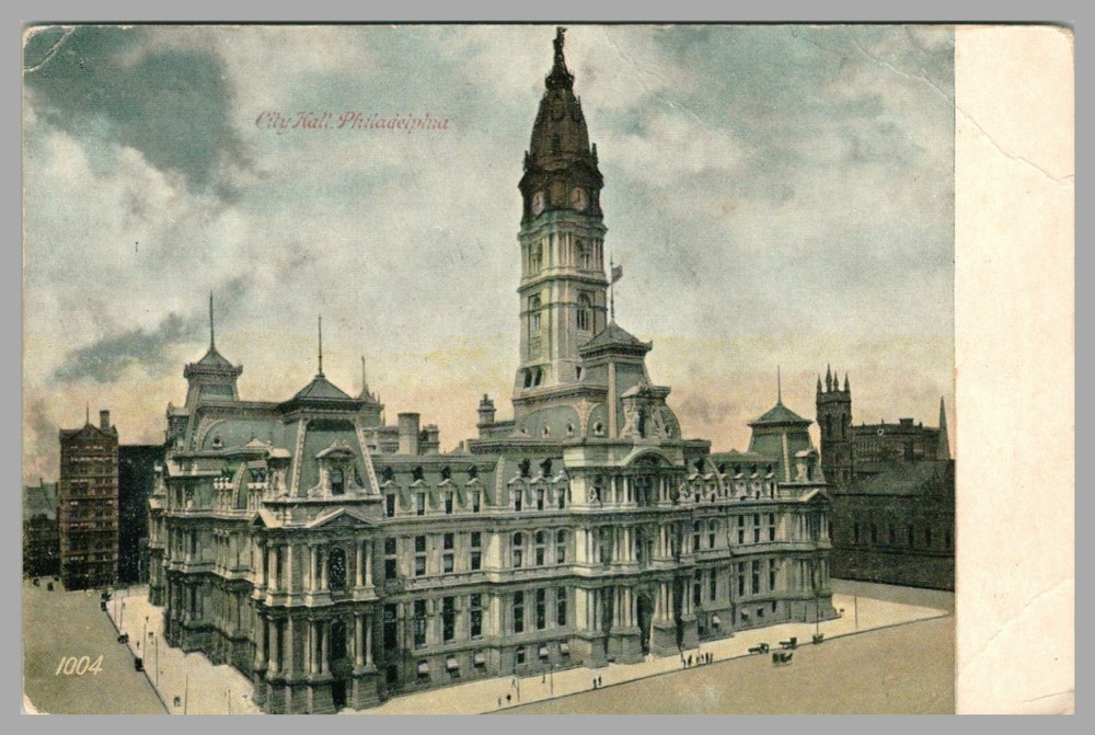 City Hall Philadelphia Pennsylvanian Street View DB c1910 Antique UNP Postcard