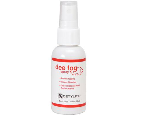 Dee Fog Mirror Anti-Fog Spray, 2 oz. bottle. Provides clear, undistorted mirror