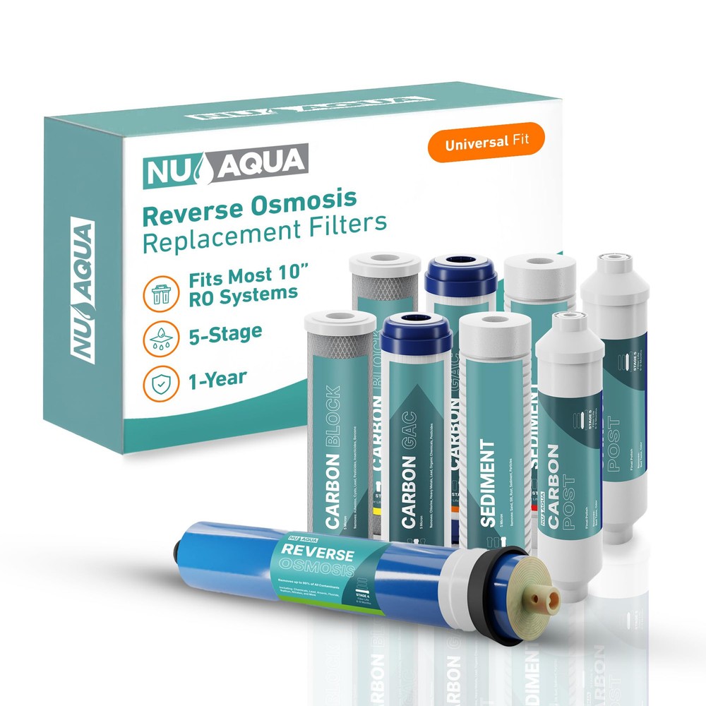 5-Stage Reverse Osmosis Water Filter Replacement Set - 1 Year Under Sink System