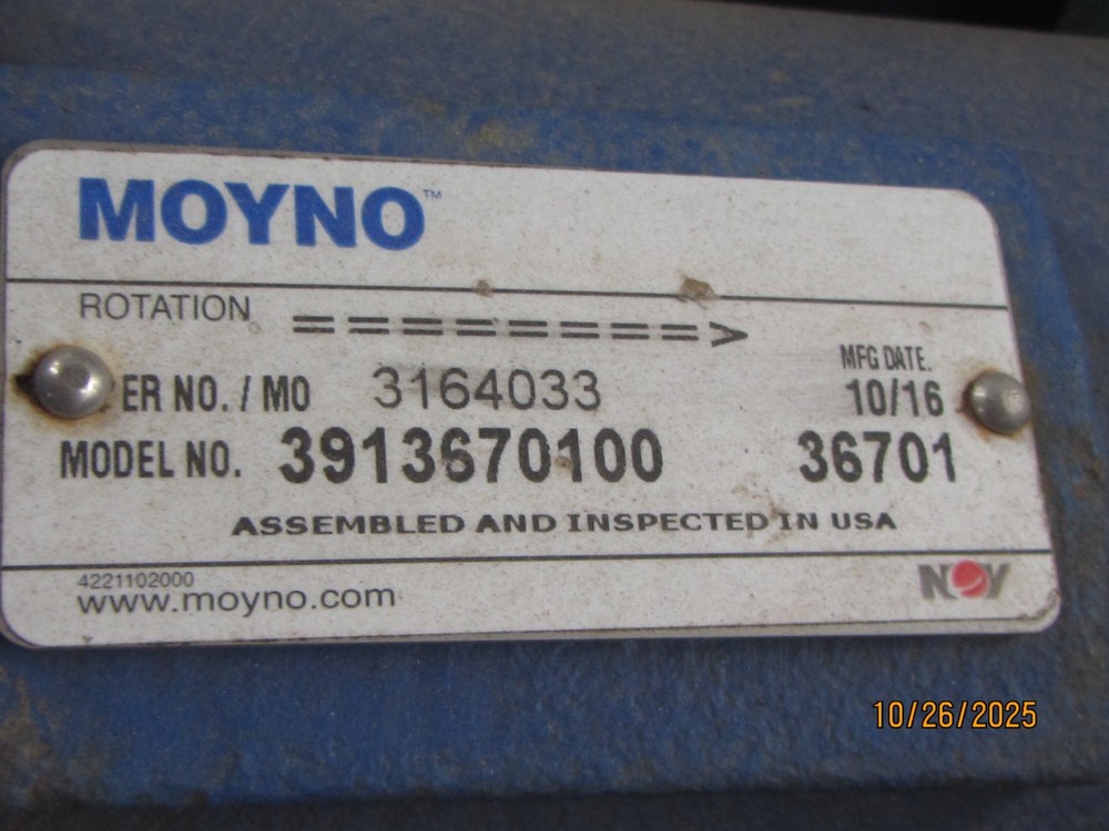 Moyno Pump 36710 progressive cavity pump. 2