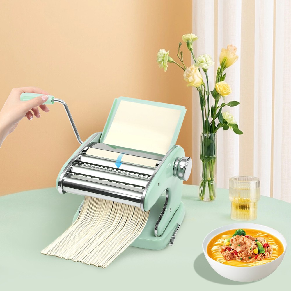 Manual Pasta Maker Machine 6 Adjustable Thickness Settings Lasagna/Dumpling Skin