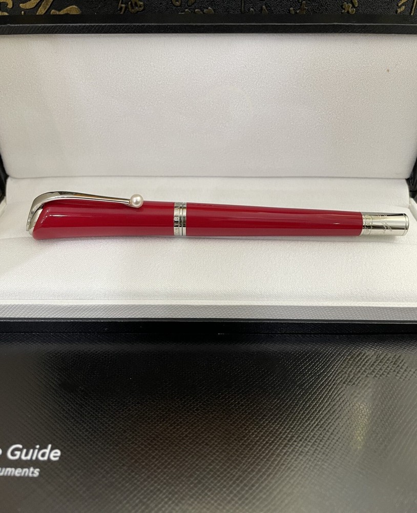 Deluxe Monroe Series Red - Silver Clip 0.7mm Rollerball Pen No Box
