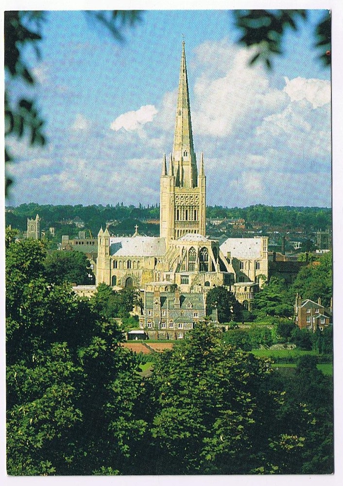 Postcard Norwich Cathedral Norfolk England UK