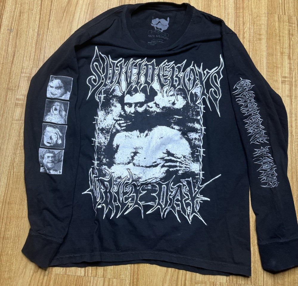 Suicideboys Grey Day Men’s Black Size Medium Long Sleeve T-Shirt G59 Records