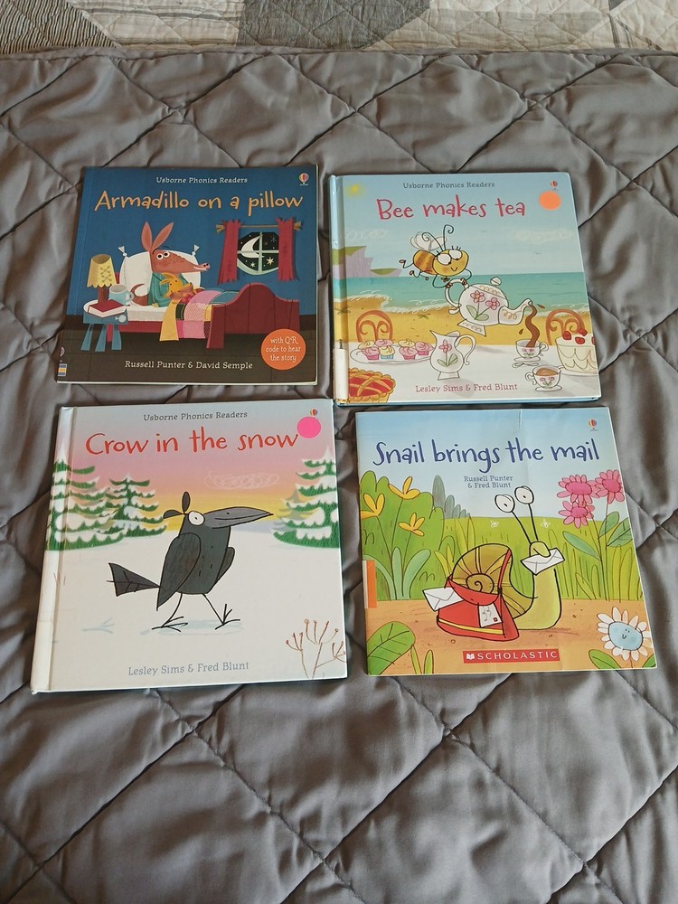 USBORNE Phonics Readers Lot of 4 books, Homeschool,  School Library,