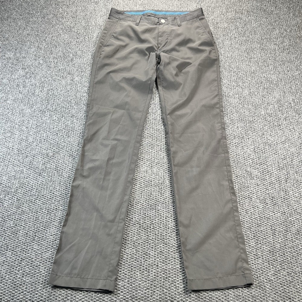 Bonobos Golf Pants Mens 30x34 Gray Slim Fit Performance Polyester Lightweight