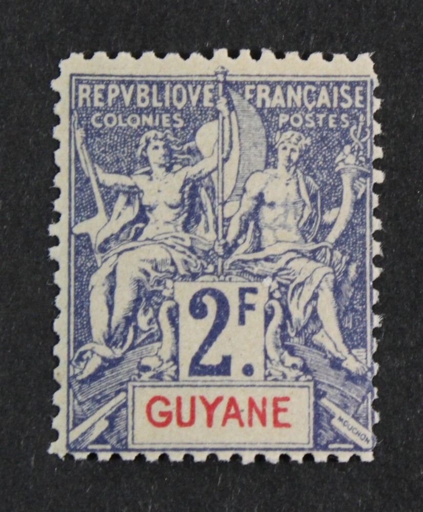 CKStamps: France Stamps Collection Guiana Scott#50 Mint NH OG